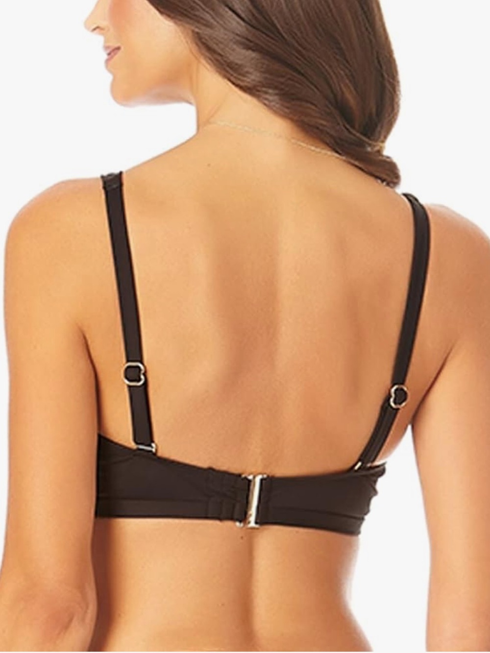 Anne Cole Live In Color Black Hidden Underwire Bikini Top Size 34DD/36D NWT - Picture 3 of 9